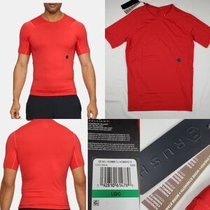 $50 NEW L UNDER ARMOUR Rush STAMINA RED SHORT SLEEVE COMPRESSION SHIRT LARGE NWT